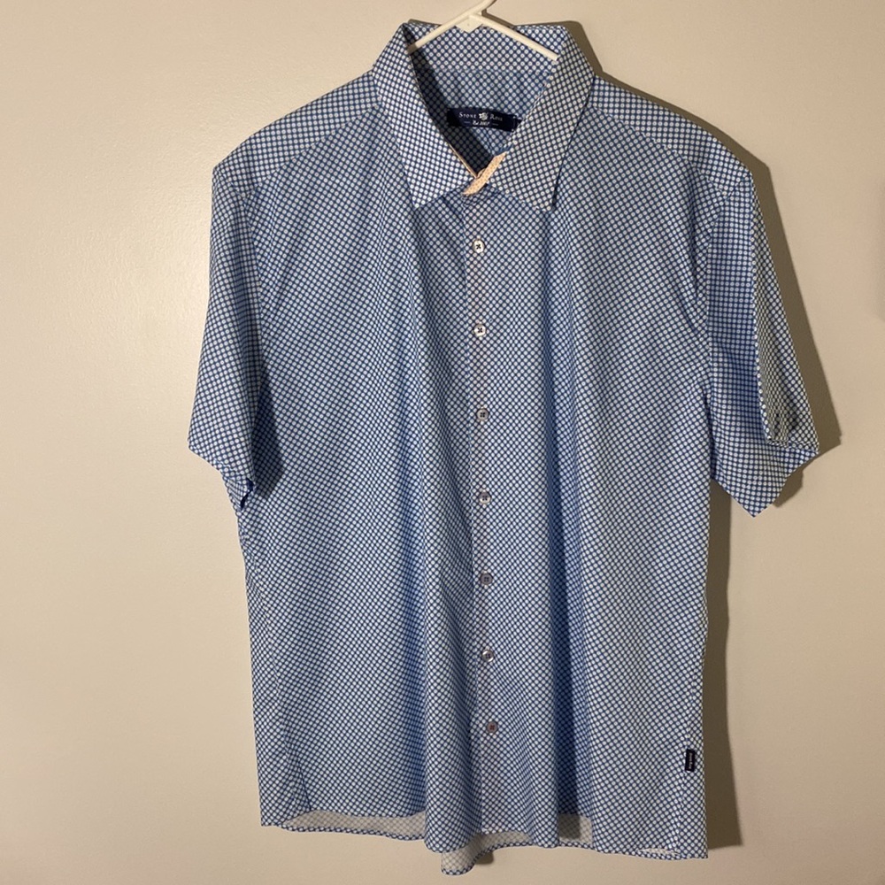 Stone and Rose Men’s Short Sleeve business casual shirt. Size XXL